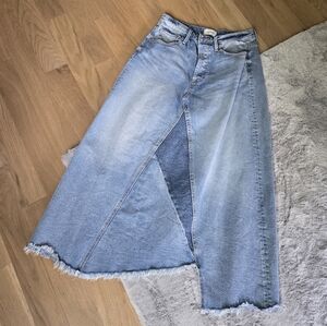 Light Blue Denim Women Skirt